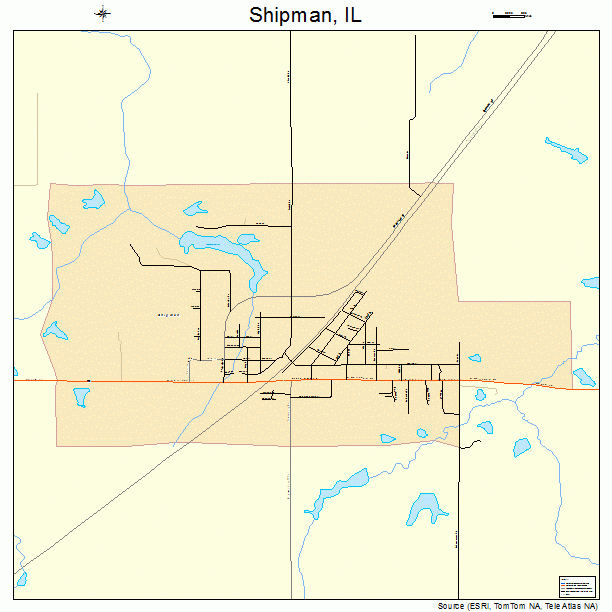 Shipman, IL street map