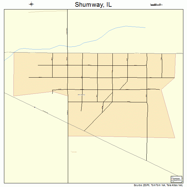 Shumway, IL street map