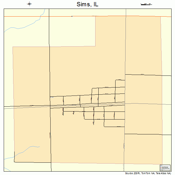 Sims, IL street map