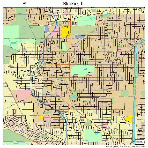 Skokie, IL street map