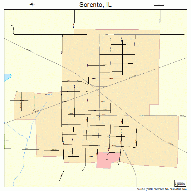 Sorento, IL street map