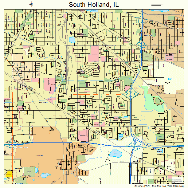 South Holland, IL street map