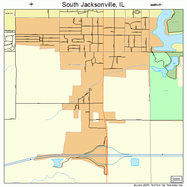 South Jacksonville, IL street map