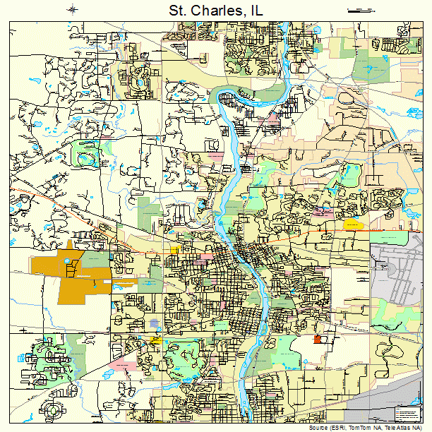 St. Charles, IL street map