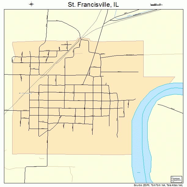 St. Francisville, IL street map