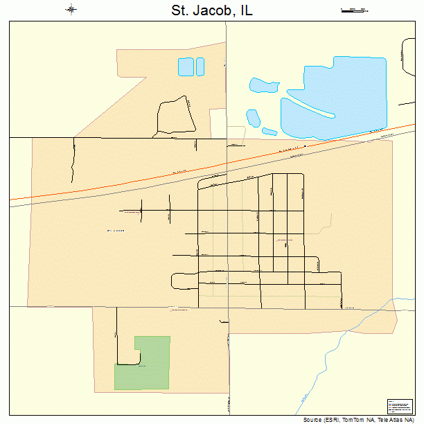 St. Jacob, IL street map