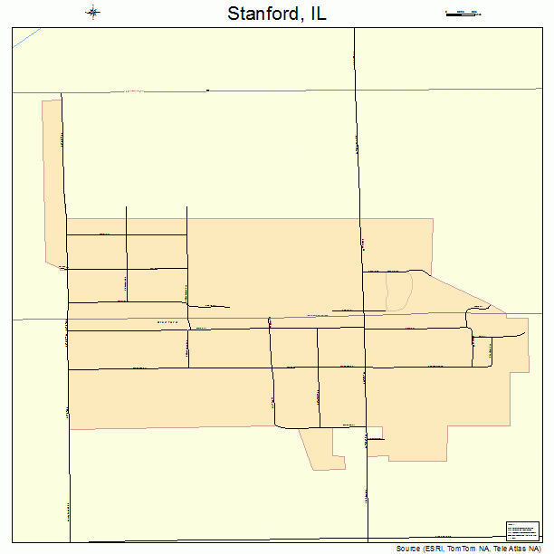 Stanford, IL street map