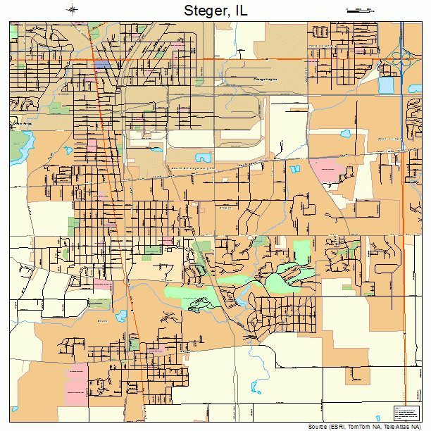 Steger, IL street map