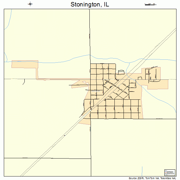 Stonington, IL street map