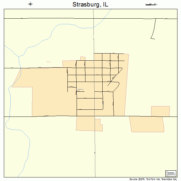 Strasburg, IL street map