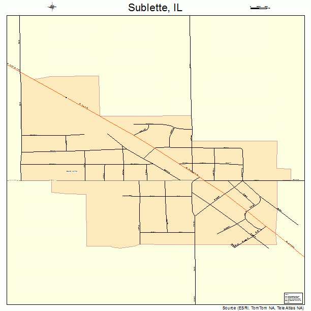 Sublette, IL street map