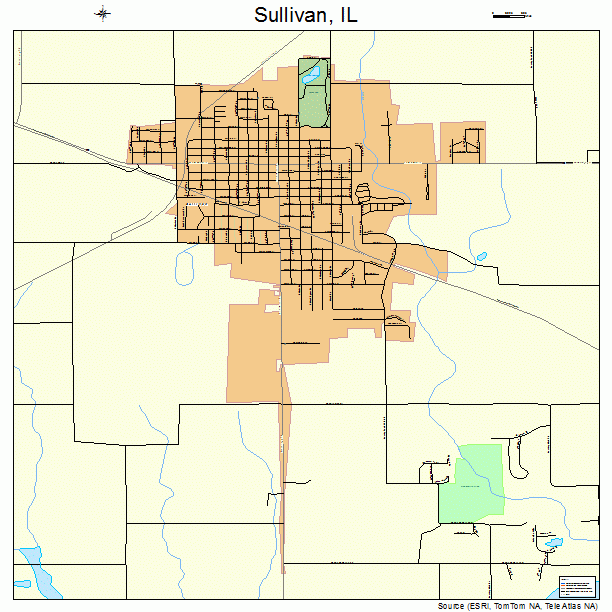 Sullivan, IL street map