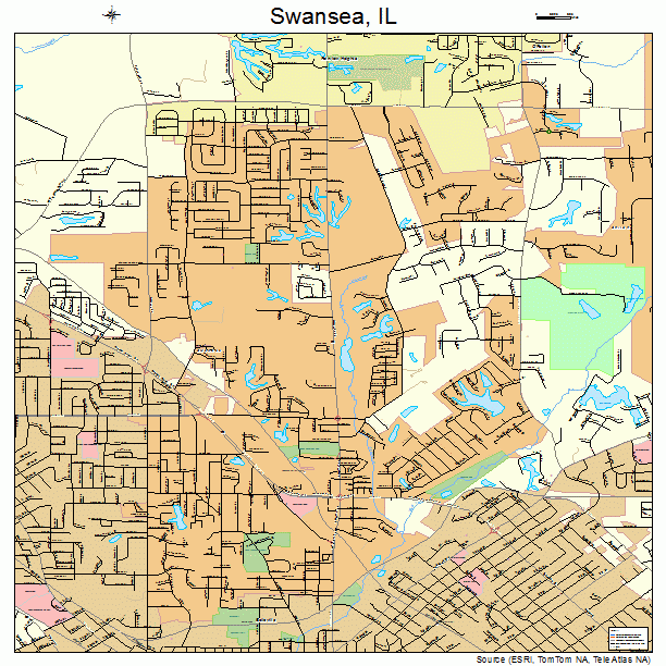 Swansea, IL street map