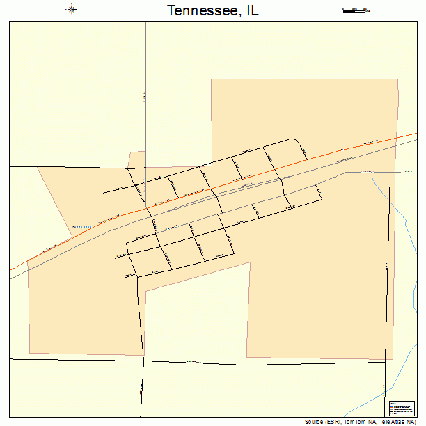 Tennessee, IL street map