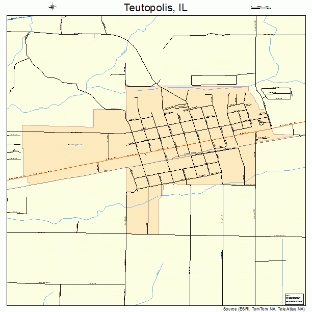 Teutopolis, IL street map