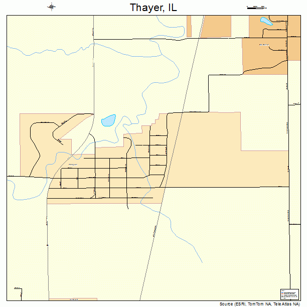 Thayer, IL street map