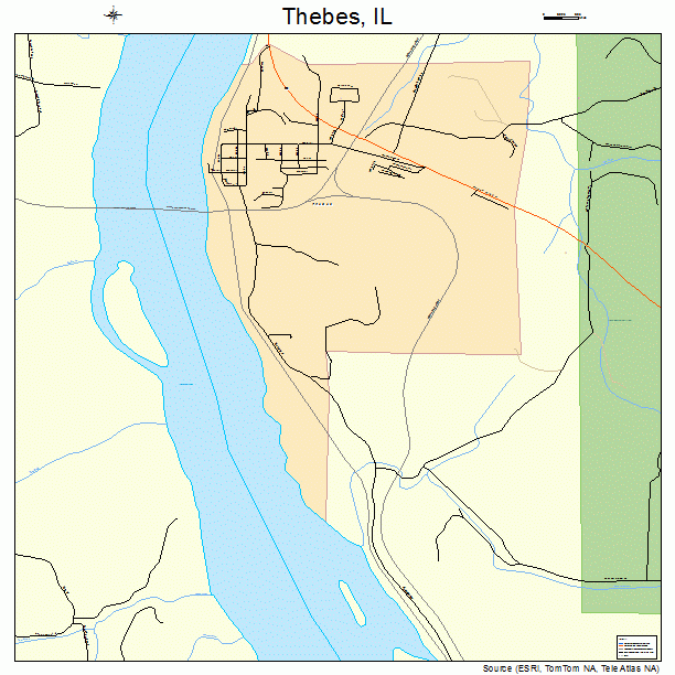 Thebes, IL street map