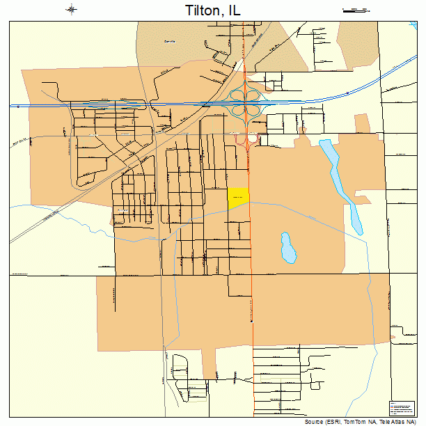 Tilton, IL street map