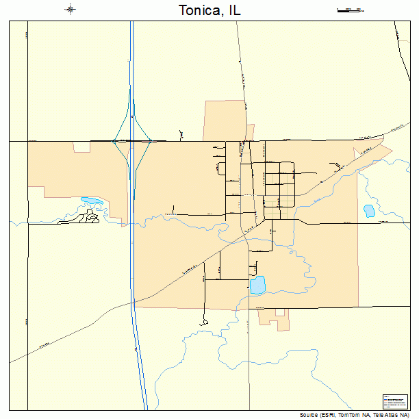 Tonica, IL street map