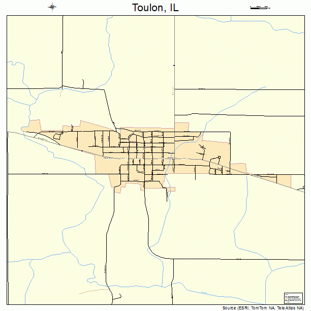 Toulon, IL street map