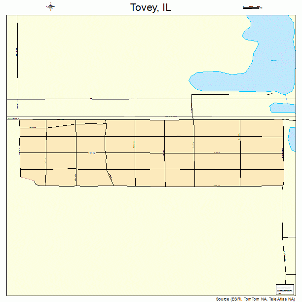 Tovey, IL street map