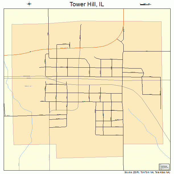 Tower Hill, IL street map