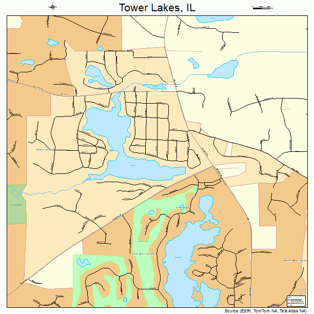 Tower Lakes, IL street map