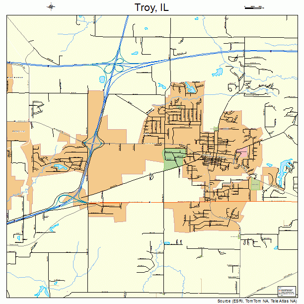 Troy, IL street map
