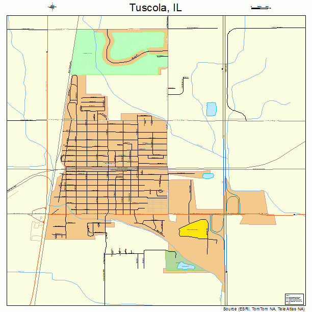 Tuscola, IL street map