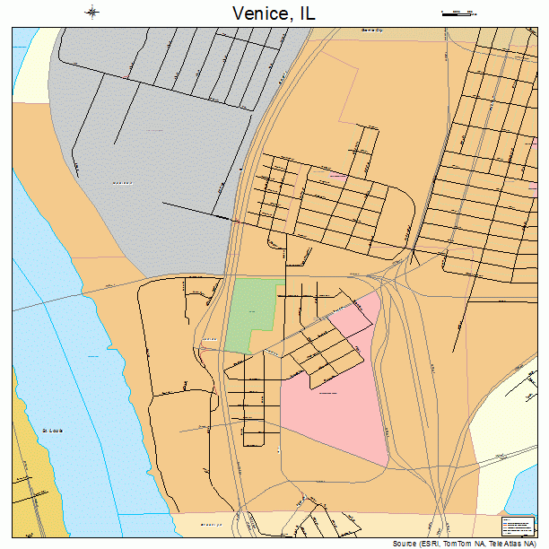 Venice, IL street map