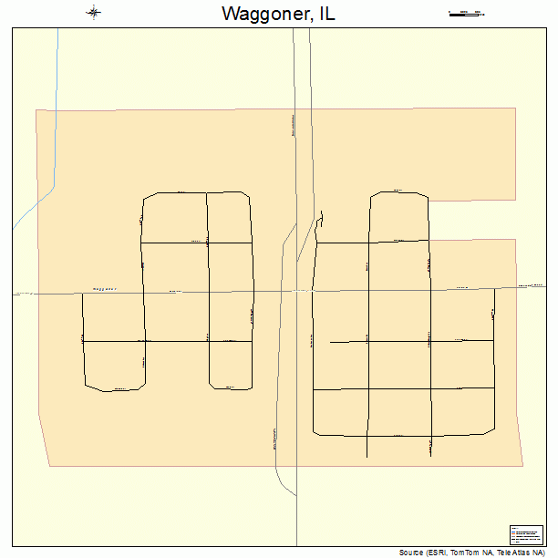 Waggoner, IL street map