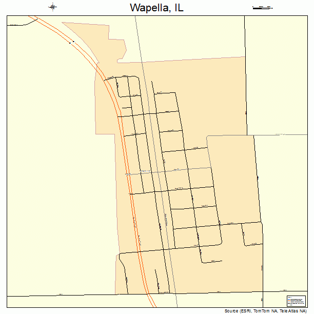 Wapella, IL street map