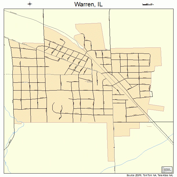 Warren Ohio Street Map