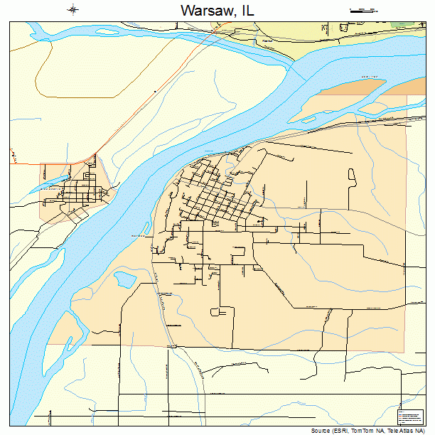 Warsaw, IL street map