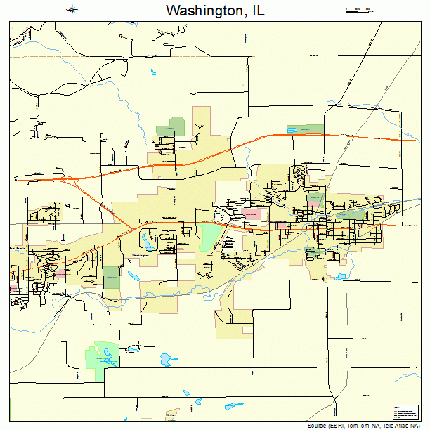 Washington, IL street map