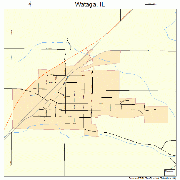Wataga, IL street map