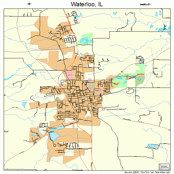 Waterloo, IL street map