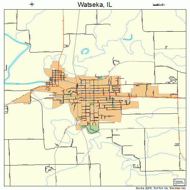 Watseka, IL street map