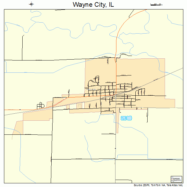 Wayne City, IL street map