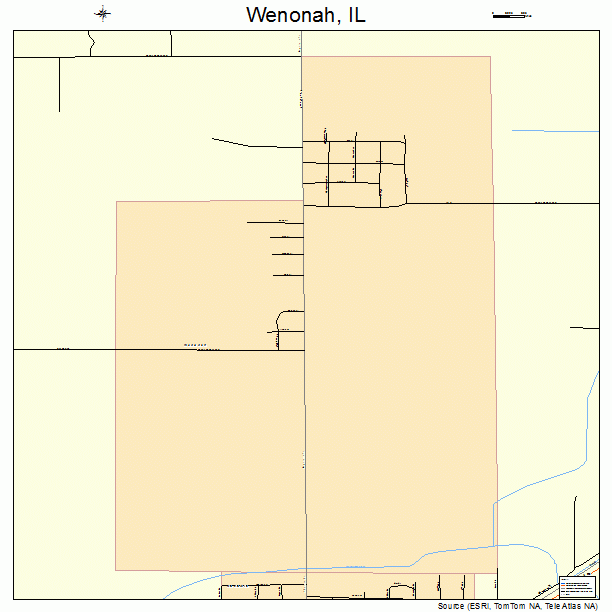 Wenonah, IL street map
