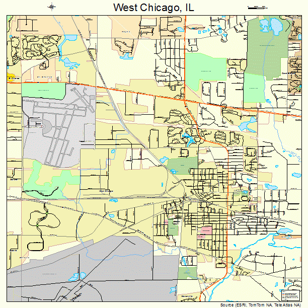 West Chicago, IL street map