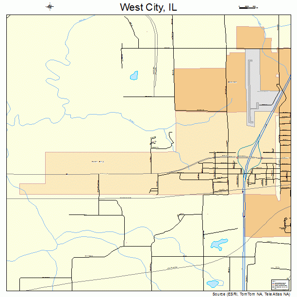 West City, IL street map