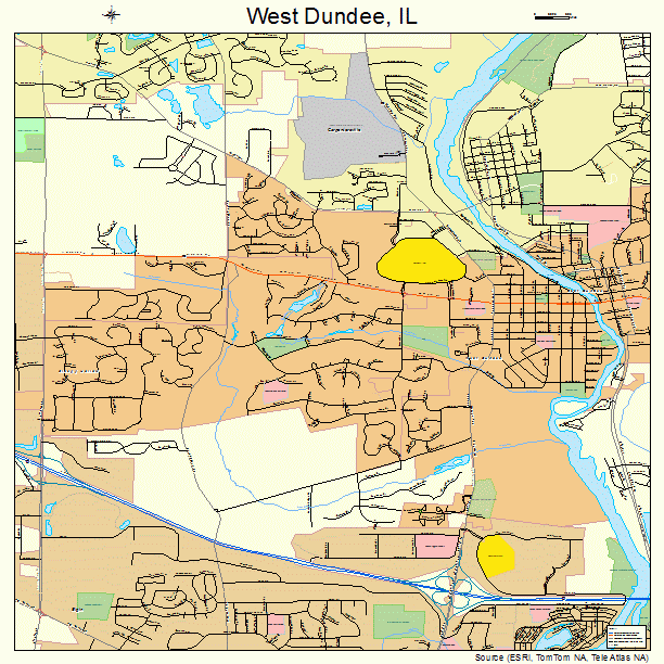 West Dundee, IL street map