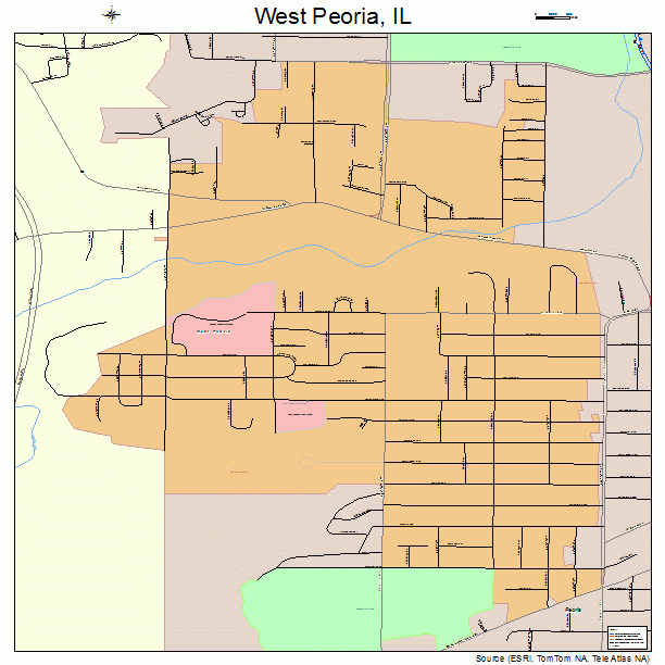 West Peoria, IL street map