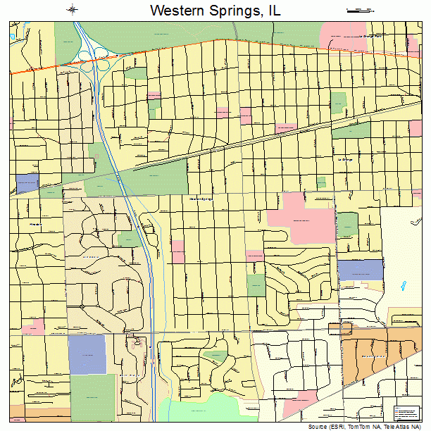 Western Springs, IL street map
