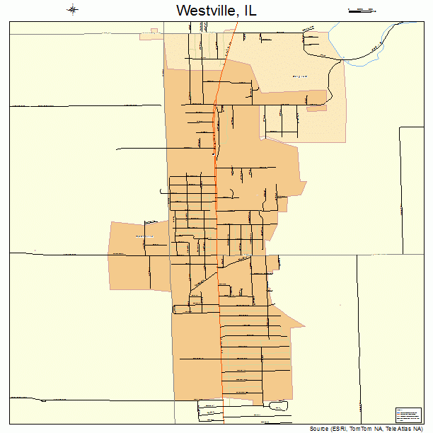 Westville, IL street map