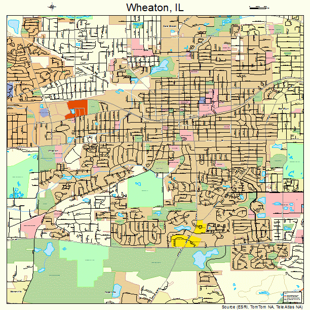 Wheaton, IL street map