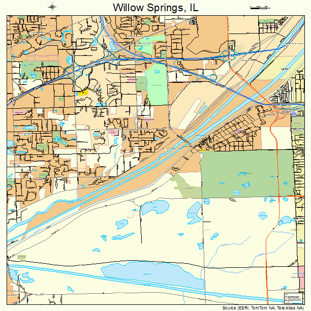 Willow Springs, IL street map