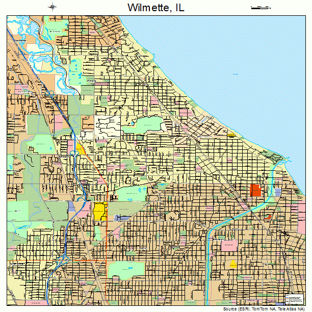 Wilmette, IL street map