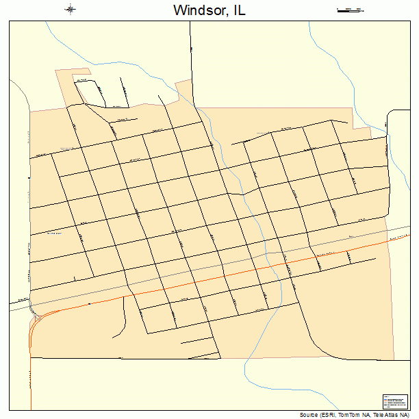 Windsor, IL street map